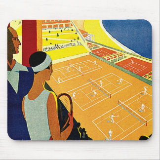Vintage Travel, Tennis, Sports, Monte Carlo Monaco Mouse Mat