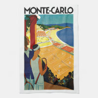 Vintage Travel, Tennis, Sports, Monte Carlo Monaco