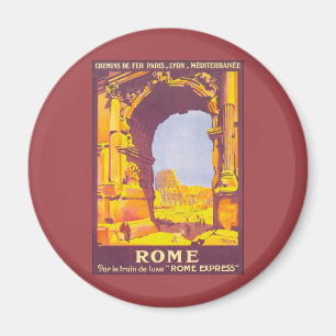 Vintage Travel, the Coliseum in Rome Italy Italian Magnet
