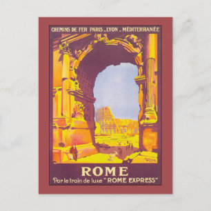 Vintage Travel, the Coliseum in Rome Italy Italian Postcard