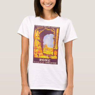 Vintage Travel, the Coliseum in Rome Italy Italian T-Shirt