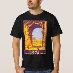 Vintage Travel, the Coliseum in Rome Italy Italian T-Shirt