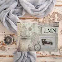 Vintage travel theme monogram