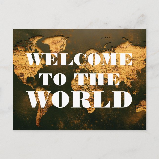 Vintage Travel Themed Baby Shower Invitation (Front)