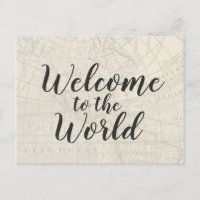 Vintage Travel Themed Baby Shower Invitation