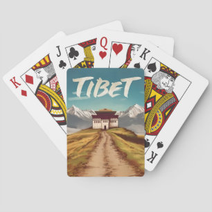 Vintage Travel Tibet Himalayas Retro Scenic Playing Cards
