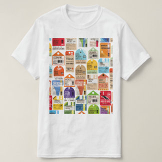 Vintage travel tickets pattern. T-Shirt