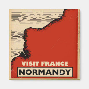 Vintage travel To Normandy, France Magnet
