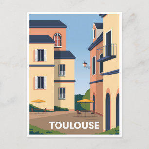 Vintage Travel Toulouse France french fine art Postcard