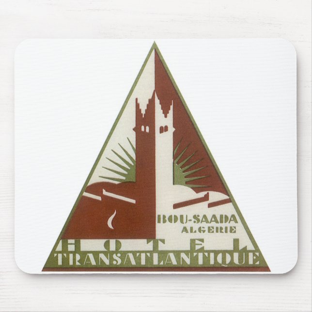 Vintage Travel, Trans Atlantique Hotel, Algeria Mouse Mat (Front)