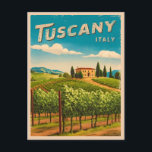 Vintage Travel Tuscany Italy Retro Scenic Postcard<br><div class="desc">Immerse yourself in the sun-kissed landscapes and timeless beauty of Tuscany with this enchanting retro travel-inspired design. Infused with nostalgic vibes and vintage charm,  this design captures Tuscany's scenic countryside in a retro aesthetic reminiscent of classic travel posters from yesteryear.</div>