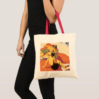 Vintage Travel, Vacation on a Cruise Ship Tote Bag