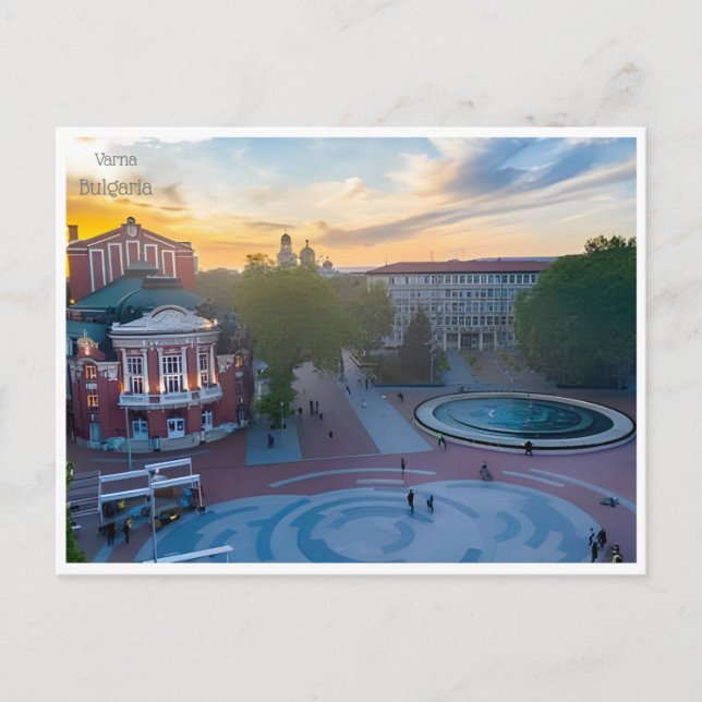 vintage travel varna bulgaria CITY Bulgarie retro Postcard (Front)