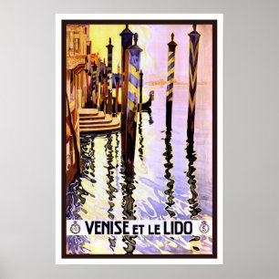 Vintage travel, Venice Poster