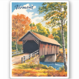 Vintage Travel Vermont Landscape Retro Scenic