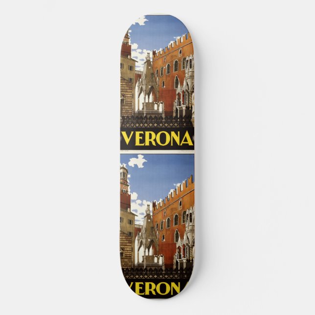 Vintage Travel Verona Italy skateboards (Front)