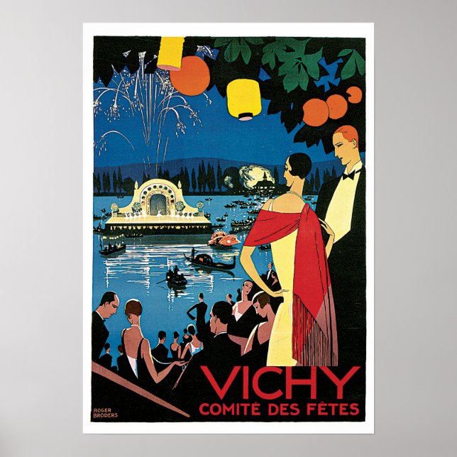 Vintage Travel,Vichy France Poster (Front)