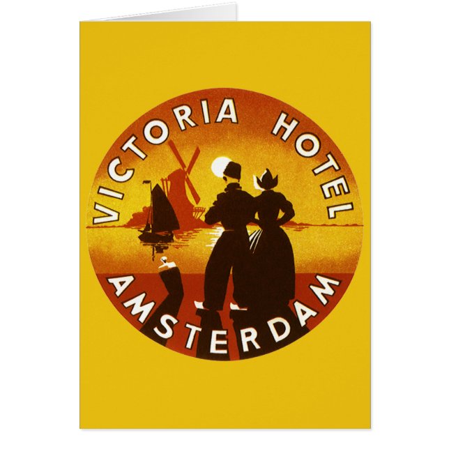 Vintage Travel, Victoria Hotel, Amsterdam, Holland (Front)
