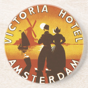 Vintage Travel, Victoria Hotel, Amsterdam, Holland Coaster