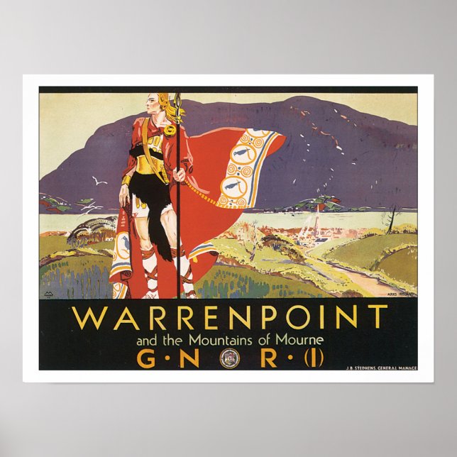 Vintage Travel Warrenpoint Ireland Poster (Front)