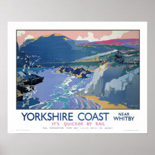 Yorkshire Coast 6 Travel British Railway Photo Vintage Advert Print Retro Poster