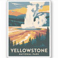 Vintage Travel Yellowstone National Park Scenic
