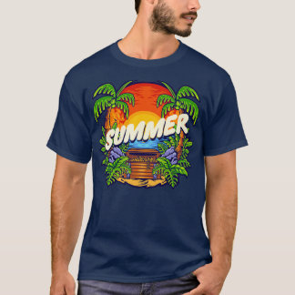 Vintage treasure island Beach Retro Summer T-Shirt