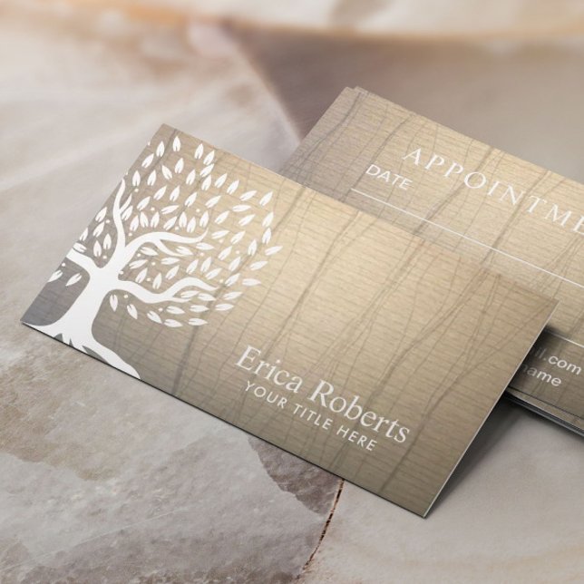 Vintage Tree Elegant Linen Texture Appointment (Creator Uploaded)