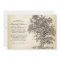 vintage tree old aged wedding invitations