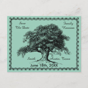 Vintage Tree Outdoor Rustic Family Reunion Announcement Postcard