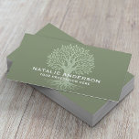 Vintage Tree Sage Green Life Coach Yoga SPA Business Card<br><div class="desc">Vintage Tree Life Coach Yoga SPA Business Cards.</div>
