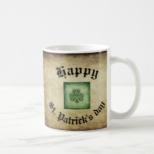 Vintage trendy grundge Irish shamrock Coffee Mug