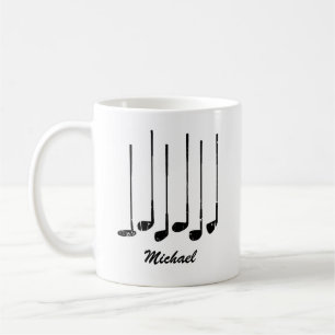 Vintage Trendy Modern Personalised Golf sticks     Coffee Mug