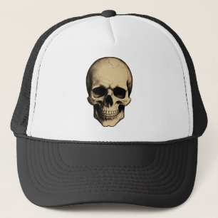 Vintage Trendy Spooky Season Skull Halloween Trucker Hat