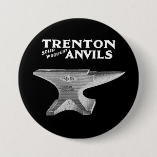 Vintage Trenton Anvil Blacksmithing 7.5 Cm Round Badge