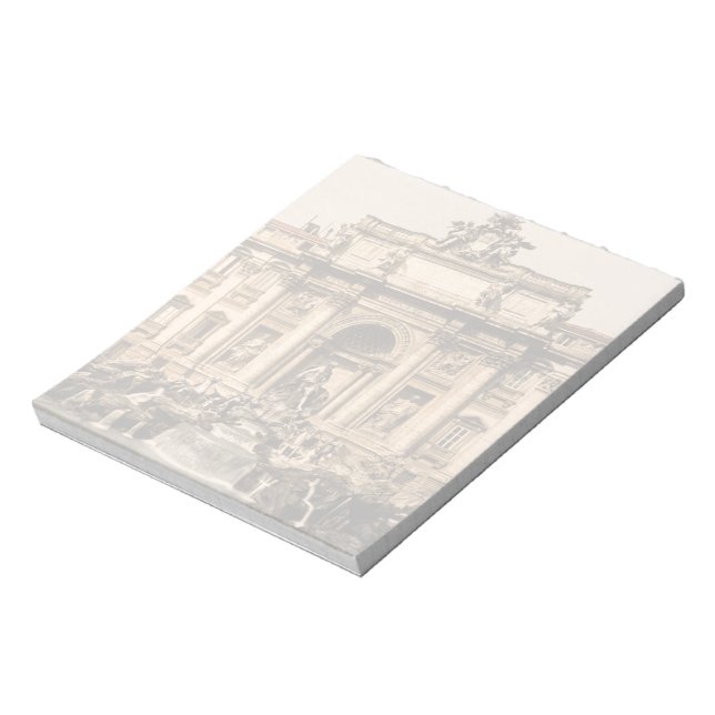 Vintage Trevi Fountain, Rome, Lazio, Italy Notepad (Rotated)