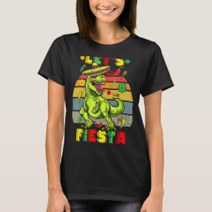 Vintage Trex Dino Let's Fiesta Cinco De Mayo Kids T-Shirt