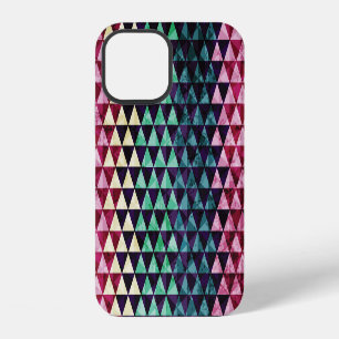 Vintage Triangle Geometric Seamless Pattern iPhone 12 Case