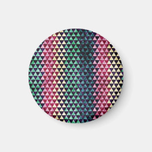 Vintage Triangle Geometric Seamless Pattern Magnet
