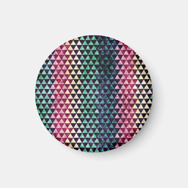 Vintage Triangle Geometric Seamless Pattern Magnet (Front)
