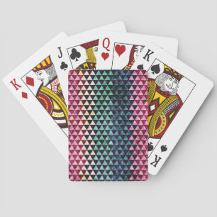 Vintage Triangle Geometric Seamless Pattern Playing Cards