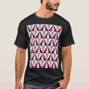Vintage triangle geometric seamless pattern. T-Shirt