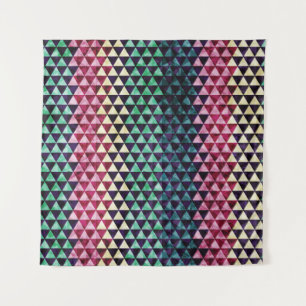 Vintage Triangle Geometric Seamless Pattern Tapestry