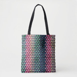 Vintage Triangle Geometric Seamless Pattern Tote Bag