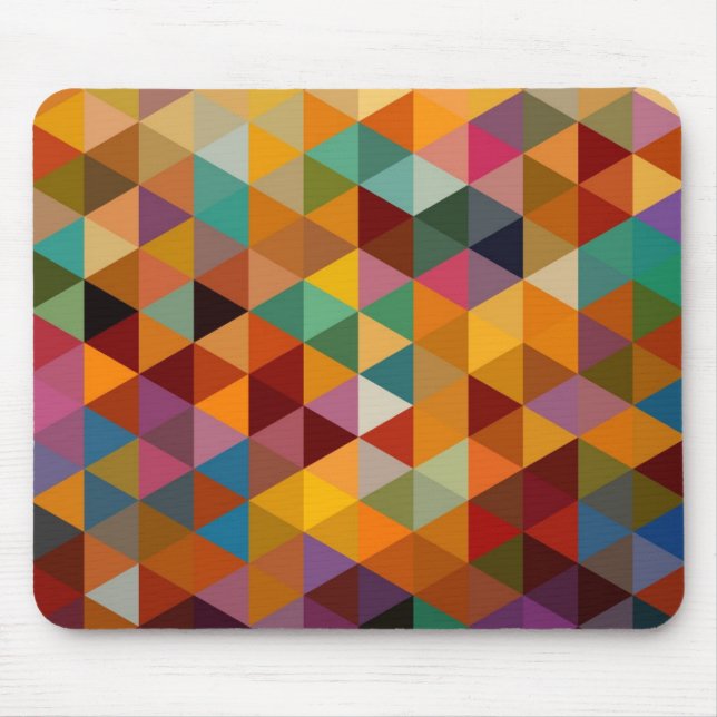 Vintage Triangles Pattern Background. Mouse Mat (Front)