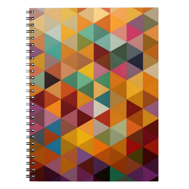 Vintage Triangles Pattern Background. Notebook (Front)