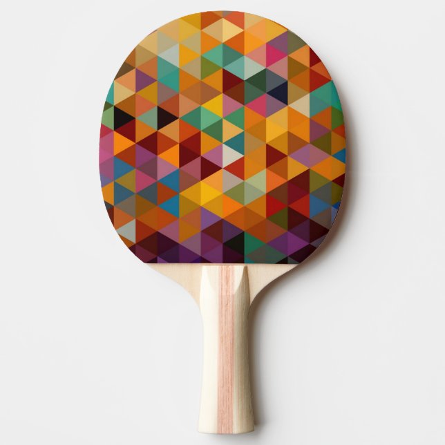 Vintage Triangles Pattern Background. Ping Pong Paddle (Front)