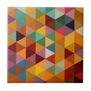 Vintage Triangles Pattern Background. Tile