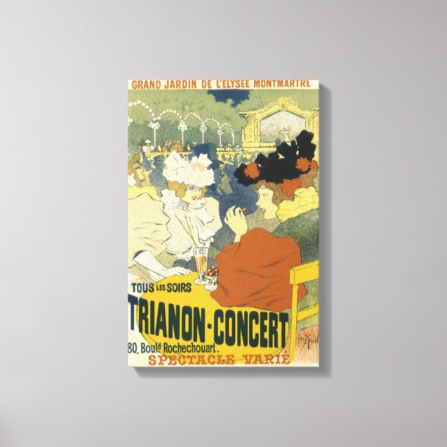 Vintage Trianon-Concert Advertisement Canvas Print (Front)