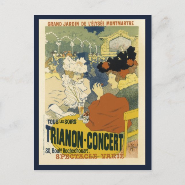 Vintage Trianon-Concert Advertisement Postcard (Front)